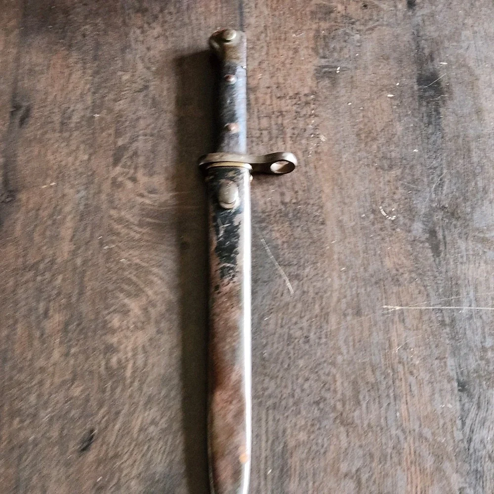 Antique German Bayonet w/ Scabbard Meyersberg Kirschbaum Solingen H5593‎